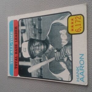 Hank Aaron 1973 TOPPS THE ALL-TIME TOTAL BASE LEADER Card #473  BRAVES